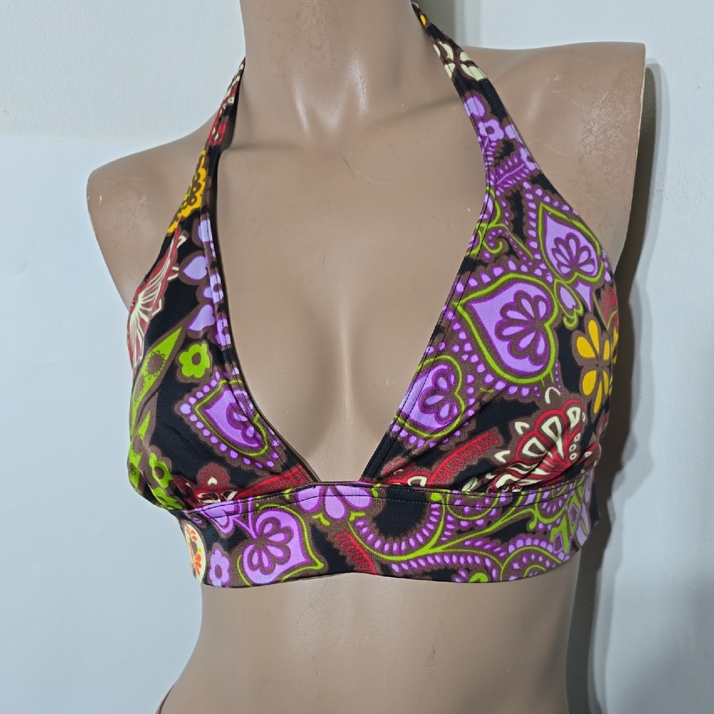 Victoria's Secret Multicolor Halter Bikini Top Size Large